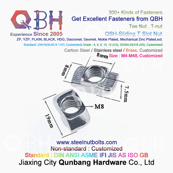 QBH 4040 γλιστρώντας τ-καρύδια καρυδιών τ-αυλακώσεων τύπων σφυριών δομών Τ πλαισίων αργιλίου σειράς βιομηχανικά 2
